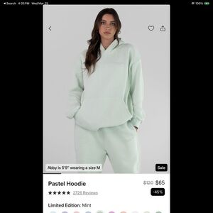 Pastel Mint Hoodie -  Relaxed Pullover